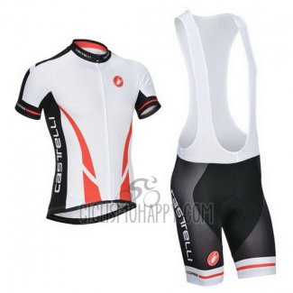 Castelli Cycling Jersey Bib Short 2014 Men Short Sleeve White