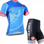 Castelli Cycling Jersey Bib Short 2020 Men Short Sleeve Blue
