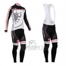 Castelli Cycling Jersey Bib Tight 2014 Men Long Sleeve Black White