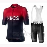 Castelli INEOS Cycling Jersey Bib Short 2019 Short Sleeve Black Red