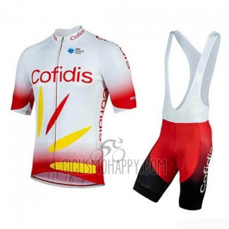 Cofidis Cycling Jersey Bib Short 2019 Short Sleeve Red White