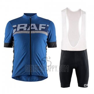 Craft Cycling Jersey Bib Short 2018 Men Short Sleeve Blue