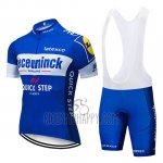 Deceuninck Quick Step Cycling Jersey Bib Short 2019 Short Sleeve Blue White