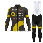 Direct Energie Cycling Jersey Bib Tight 2017 Men Long Sleeve Vede Militare