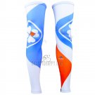 FDJ Leg Warmer White and Blue 2015 Cycling