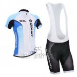 Giant Cycling Jersey Bib Short 2014 Men Short Sleeve White