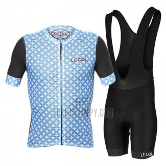 Le Col Cycling Jersey Bib Short 2021 Men Short Sleeve Light Blue