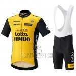 Lotto NL Jumbo Cycling Jersey Bib Short 2018 Short Sleeve Yellow and Black
