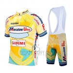 Mercatone Uno Cycling Jersey Bib Short 2019 Men Short Sleeve Yellow