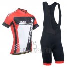 Monton Cycling Jersey Bib Short 2014 Men Short Sleeve White Red