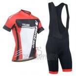 Monton Cycling Jersey Bib Short 2014 Men Short Sleeve White Red