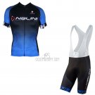 Nalini Cycling Jersey Bib Short 2021 Men Short Sleeve Black Blue
