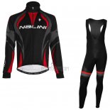 Nalini Cycling Jersey Bib Tight 2020 Men Long Sleeve Black Gray Red
