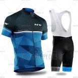 Northwave Cycling Jersey Bib Short 2019 Men Short Sleeve Black Blue