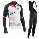Northwave Cycling Jersey Bib Tight 2017 Men Long Sleeve Black and White