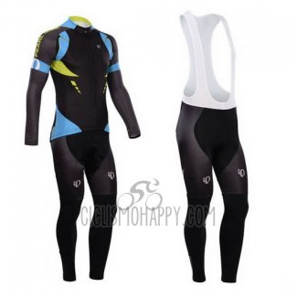 Pearl Izumi Cycling Jersey Bib Tight 2014 Men Long Sleeve Black and Sky Blue