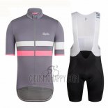 Rapha Cycling Jersey Bib Short 2018 Men Short Sleeve Ralph Gray and Red