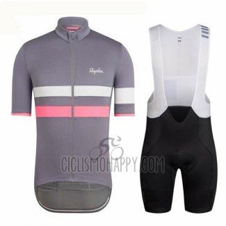 Rapha Cycling Jersey Bib Short 2018 Men Short Sleeve Ralph Gray and Red