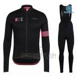 Rapha Cycling Jersey Bib Tight 2019 Men Long Sleeve Black Pink