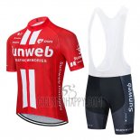 Sunweb Cycling Jersey Bib Short 2020 Short Sleeve Red White