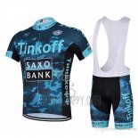 Tinkoff Saxo Bank Cycling Jersey Bib Short 2018 Short Sleeve Blue