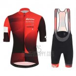 Tour de Suisse Cycling Jersey Bib Short 2019 Men Short Sleeve Red Black