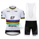 UCI Mondo Campione EF Education First Cycling Jersey Bib Short 2019 Men Short Sleeve White