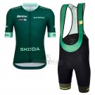 Vuelta Espana Cycling Jersey Bib Short 2022 Men Short Sleeve Green