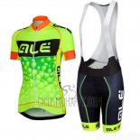 ALE Cycling Jersey Bib Short 2019 Women Short Sleeve Yellow