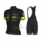 ALE Cycling Jersey Bib Short 2021 Men Short Sleeve Gray Yellow