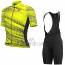 ALE Cycling Jersey Bib Short 2022 Men Short Sleeve Yellow