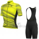 ALE Cycling Jersey Bib Short 2022 Men Short Sleeve Yellow