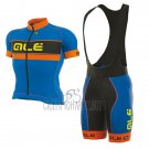ALE Graphics Prr Bermuda Cycling Jersey Bib Short 2017 Men Short Sleeve Orange and Blue