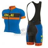 ALE Graphics Prr Bermuda Cycling Jersey Bib Short 2017 Men Short Sleeve Orange and Blue
