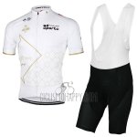 Abu Dhabi Tour Cycling Jersey Bib Short 2017 Men Short Sleeve White