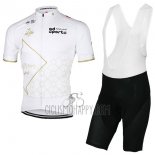 Abu Dhabi Tour Cycling Jersey Bib Short 2017 Men Short Sleeve White
