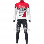 Androni Giocattoli Cycling Jersey Bib Tight 2021 Men Long Sleeve White Red