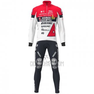 Androni Giocattoli Cycling Jersey Bib Tight 2021 Men Long Sleeve White Red