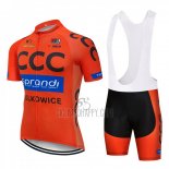 CCC Cycling Jersey Bib Short 2018 Short Sleeve Orange