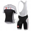 Castelli 3t Cycling Jersey Bib Short 2017 Men Short Sleeve Gray and Black