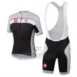 Castelli 3t Cycling Jersey Bib Short 2017 Men Short Sleeve Gray and Black