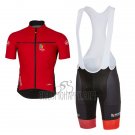 Castelli Cycling Jersey Bib Short 2017 Men Short Sleeve Maratone Red and Black