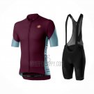 Castelli Cycling Jersey Bib Short 2021 Men Short Sleeve Dark Purple