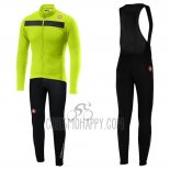 Castelli Puro 3 Cycling Jersey Bib Tight 2019 Men Long Sleeve Green Black