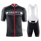 Craft Cycling Jersey Bib Short 2016 Men Short Sleeve Red and Black