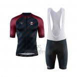 Craft Cycling Jersey Bib Short 2020 Men Short Sleeve Dark Blue Red
