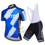 Giant Cycling Jersey Bib Short 2018 Men Short Sleeve Blue