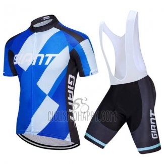 Giant Cycling Jersey Bib Short 2018 Men Short Sleeve Blue