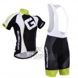Giordana Cycling Jersey Bib Short 2015 Men Short Sleeve Black and White