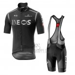 INEOS Cycling Jersey Bib Short 2020 Short Sleeve Black Gray(1)